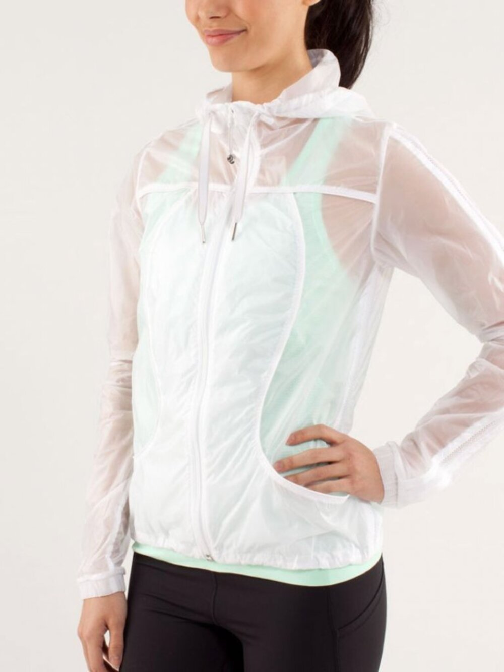Lululemon Transparent-See Jacket White size 10 - Picture 3 of 7